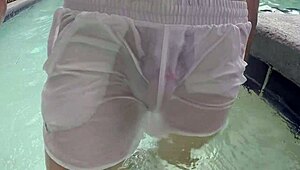 xnxxjohn pool boy shows big cock in see-thru underwater