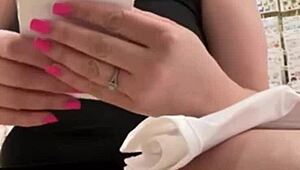 Why does Laina Marie flash her natural beauty and big tits while shopping in store?