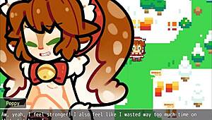 Poppy from LoL gets covered in hot cum for Christmas.