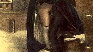 vintage cartoon illustration from antique era