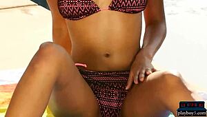 yo, check black teen model noelle monique stripping her bikini off 😍