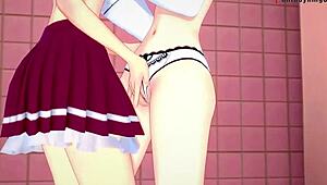 i can't get enough of koneko and xenovia in lesbian hentai action from hs dxd ntr madness 2!