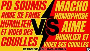 Ισχυρός Γάλλος macho κυριαρχεί νεαρό υποτακτικό gay 18+