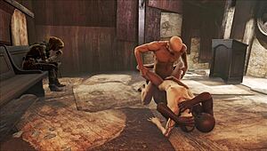 Putain ! L'église Fallout 4 se transforme en action de groupe hentai 3D sauvage !
