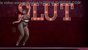 Alexxa Flux Dancing Again with Big Tits in Cartoon Anime Hentai Solo Performance Still Learning