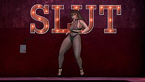 Alexxa Flux Dancing Again with Big Tits in Cartoon Anime Hentai Solo Performance Still Learning