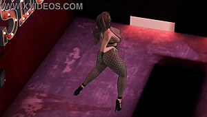 Alexxa Flux Dancing Again with Big Tits in Cartoon Anime Hentai Solo Performance Still Learning