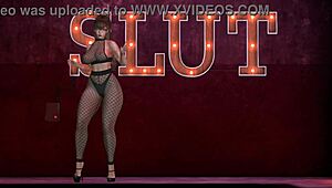 Alexxa Flux Dancing Again with Big Tits in Cartoon Anime Hentai Solo Performance Still Learning