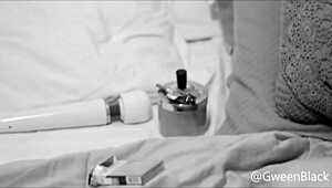 Smoking dollar bills for fetish fun with Brazilian star