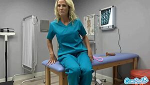 Nurse420 MASTURBATES AT WORK during lunch break with wild dildo play. So risky!