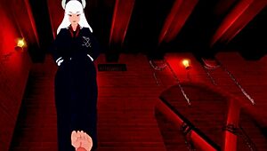 Lucifer, CEO of Hell, and Modeus, Lustful Demon, in Wild POV Hentai Action