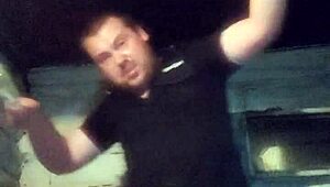 Rough Fuck Of A Policeman's Tight Anal Hole With Vodka Bottle