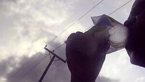 crazy bitch heads to supermarket for a lighter to smoke