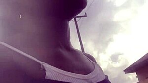 crazy bitch heads to supermarket for a lighter to smoke