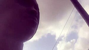 crazy bitch heads to supermarket for a lighter to smoke