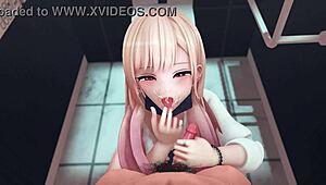 kitagawa in the toilet scene from anime