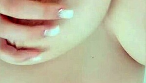 Hey, busty babe, playing with big nipples while parents sleep?