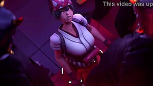 Kiriko Takes Intense Face Fucking and Gangbang in Hentai Doggystyle Action