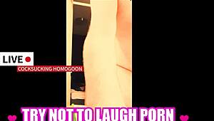 Try Not To Laugh At This Silly Cocksucking Homogoon!