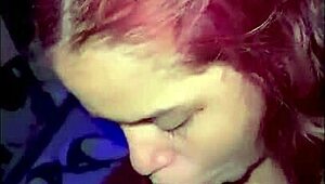 OMG, this 18-year-old redhead babe with huge perfect tits rides hard! 😍🔥