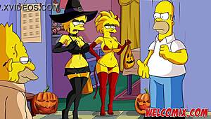 Special Halloween night with Simpsons porn! Hey, you into monster cock cartoons like Simptoons?