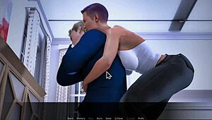 Femdom queen dominates weakling in hentai clash