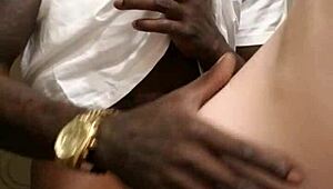 amateur snow bunny hooks up with bbc in restroom encounter