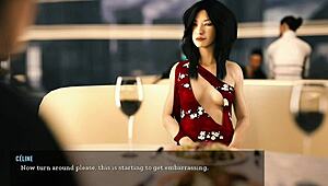 footjob in restaurant scene from unending void tales