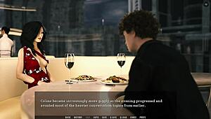 Voetjob in restaurant scène uit unending void tales