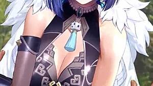 yelan from genshin impact stars in wild anime action.