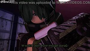 tied and captured femboy in domination scene