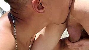 Colombian Shaved Action in Public Outdoor Scene