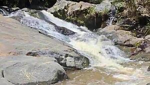 Colombian Shaved Action in Public Outdoor Scene