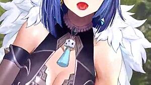 Yelan uit Genshin Impact in wilde anime actie