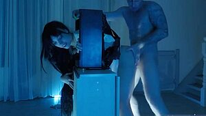 Sadako big ass stuck in tv with clothes ripped and cum