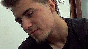 gay teen fucks his own feet in this kinky solo scene