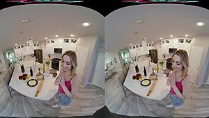 hey, check out this hot blonde ailee anne getting it on in the kitchen with vrhush