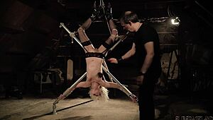 naughty teen 18+ager gets spankin and humilation in bondage fuck