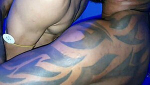 Soldier Passionately Pleasures The Black Guy In The Steamy Sauna