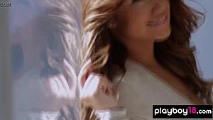 big boobed latina jessica burciaga unveils her tanned body in a stunning outdoor display.