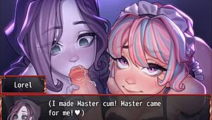 harem game ep 19, ghost n maid blowin me together