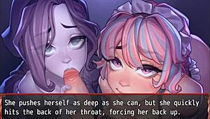 harem game ep 19, ghost n maid blowin me together