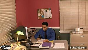 amazing gay butts banging hard in the office