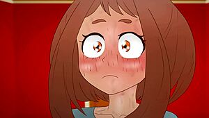 Tjejer bötfälls för att vägra sex i hentai: Ochako Uraraka från My Hero Academia 2D porr anime 2025