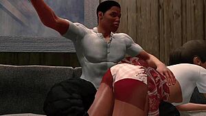 Jack and Emma getting spanked in paradise 😈