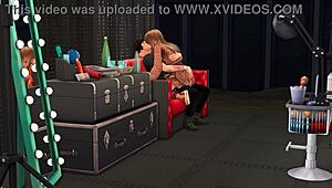 Naughty backstage fun in 3d hentai preview?