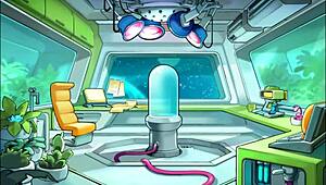 Oh man, playing Space Rescue with that hot Sophie and her huge curvy tits!