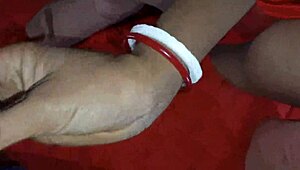 enjoying homemade fun with indian village girl on ranch