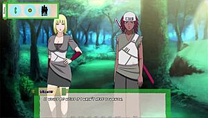 Big tits milf slut Karui gets hardcore handjob and tit fuck in Jikage Rising arc 2 episode 11 anime hentai.