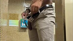 Hey, spying on that hung guy showering at the gym